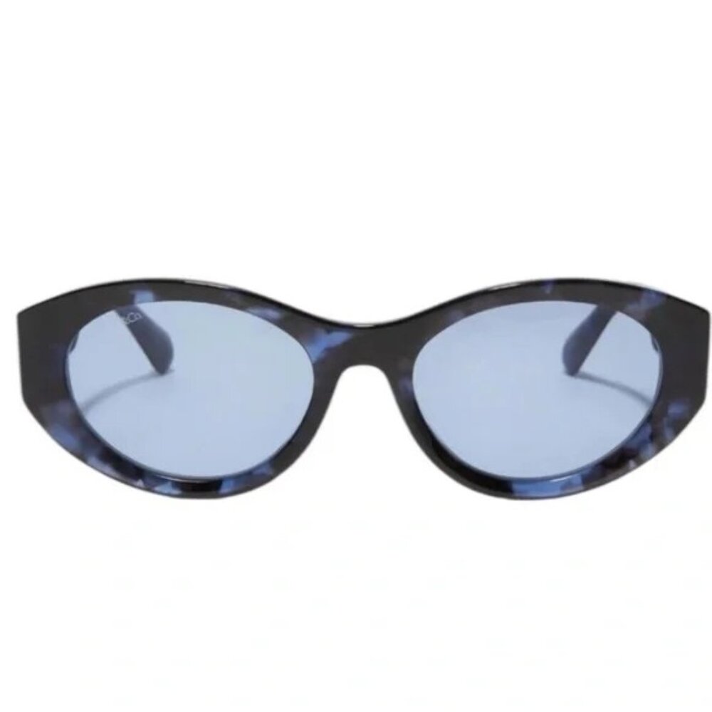 Max & Co Blue Tortoise Shell Rounded Cat Eye Sun Glasses